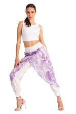 Load image into Gallery viewer, Double Layer Lilac Abstract Print Tango Pants
