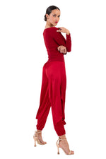 Load image into Gallery viewer, Draped Neckline Long Sleeve Top