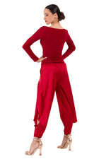 Load image into Gallery viewer, Draped Neckline Long Sleeve Top