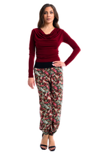 Load image into Gallery viewer, Draped Neckline Long Sleeve Top With Side Pleats