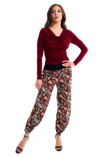 Load image into Gallery viewer, Draped Neckline Long Sleeve Top With Side Pleats