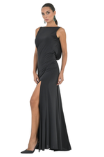 Load image into Gallery viewer, Draped Open Back Maxi Dress