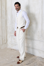 Load image into Gallery viewer, Ecru Men's Tango Wedding Suit