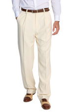 Load image into Gallery viewer, Ecru Men's Tango Pants With Front Pleat