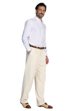 Load image into Gallery viewer, Ecru Men's Tango Pants With Front Pleat