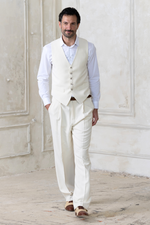Load image into Gallery viewer, Ecru Men's Tango Wedding Suit