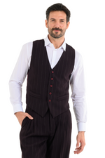 Load image into Gallery viewer, Eggplant Striped Men's Tango Vest