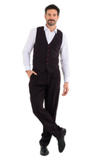 Load image into Gallery viewer, Eggplant Striped Men's Tango Outfit