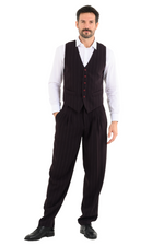 Load image into Gallery viewer, Eggplant Striped Men's Tango Outfit