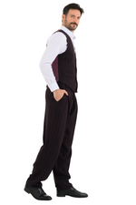 Load image into Gallery viewer, Eggplant Striped Men's Tango Outfit