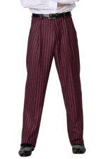 Load image into Gallery viewer, Eggplant Striped Tango Pants With Front Pleat