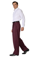 Load image into Gallery viewer, Eggplant Striped Tango Pants With Front Pleat