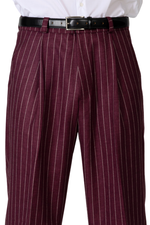 Load image into Gallery viewer, Eggplant Striped Tango Pants With Front Pleat