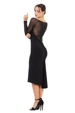 Load image into Gallery viewer, Embroidered Mesh Back Tango Midi Dress with Sleeves