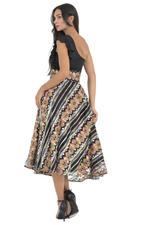 Load image into Gallery viewer, Ethnic Embroidered A-Line Midi Skirt