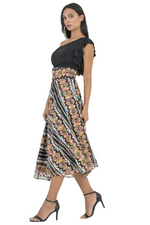 Load image into Gallery viewer, Ethnic Embroidered A-Line Midi Skirt