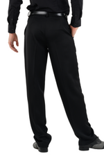 Load image into Gallery viewer, Black Satin Men's Tango Pants With Two Pleats