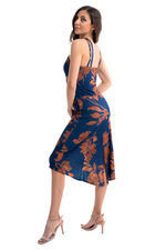 Load image into Gallery viewer, Fall Floral Print Keyhole Bodycon Tango Dress