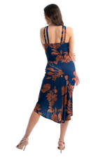 Load image into Gallery viewer, Fall Floral Print Keyhole Bodycon Tango Dress