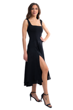 Load image into Gallery viewer, Black Fit & Flair Dress With Jewels