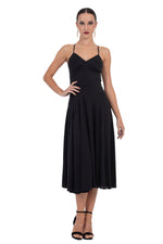 Load image into Gallery viewer, Fit & Flare Tango Dress With Open Back & Spaghetti Straps