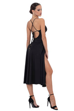 Load image into Gallery viewer, Fit &amp; Flare Tango Dress With Open Back &amp; Spaghetti Straps
