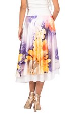 Load image into Gallery viewer, Floral Gradient Two-layer Satin Dance Skirt