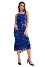 Load image into Gallery viewer, Floral Lace Tango Dress With Slitted Tail