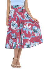 Load image into Gallery viewer, Floral Painted Print A-Line Skirt