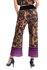 Load image into Gallery viewer, Floral Print Copper Wide Leg Pants