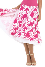 Load image into Gallery viewer, Floral Two-layer Satin Dance Skirt