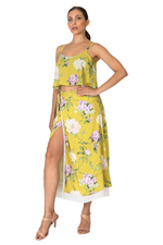 Load image into Gallery viewer, Floral Two Layer Georgette Wrap Dance Skirt