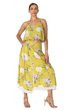 Load image into Gallery viewer, Floral Two Layer Georgette Wrap Dance Skirt