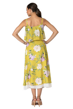 Load image into Gallery viewer, Floral Two Layer Georgette Wrap Dance Skirt