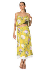 Load image into Gallery viewer, Floral Two Layer Georgette Wrap Dance Skirt
