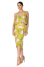 Load image into Gallery viewer, Floral Wrap Effect Tango Skirt