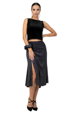 Load image into Gallery viewer, Flowing Sparkling Velvet Skirt With Tail