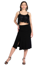 Load image into Gallery viewer, Flowy Tango Skirt With Side & Back Slits