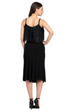 Load image into Gallery viewer, Flowy Tango Skirt With Side & Back Slits
