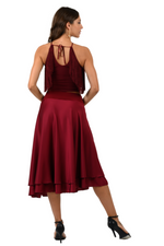 Load image into Gallery viewer, Halter Neck Crop Top With Fringe Layer