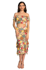 Load image into Gallery viewer, Fruity Summer Print Off-The-Shoulder Crop Top