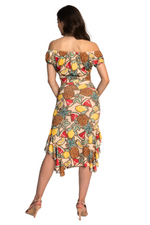 Load image into Gallery viewer, Fruity Summer Print Off-The-Shoulder Crop Top