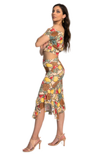 Load image into Gallery viewer, Fruity Summer Print Off-The-Shoulder Crop Top