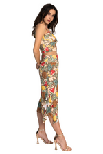 Load image into Gallery viewer, Fruity Summer Print Side Ruffled Capri Pants