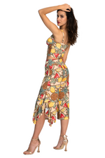 Load image into Gallery viewer, Fruity Summer Print Side Ruffled Capri Pants