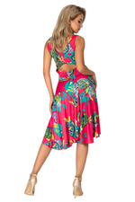 Load image into Gallery viewer, Fuchsia Vibrant Print Crisscross Back Dress