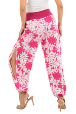 Load image into Gallery viewer, Fuchsia Floral Satin Babucha Tango Pants