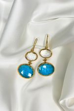 Load image into Gallery viewer, Gaia Ocean Blue Tango Earrings
