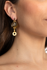 Load image into Gallery viewer, Gaia Clear Brown Sphere Tango Earrings