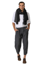 Load image into Gallery viewer, Grey Casual Linen Cropped Pants